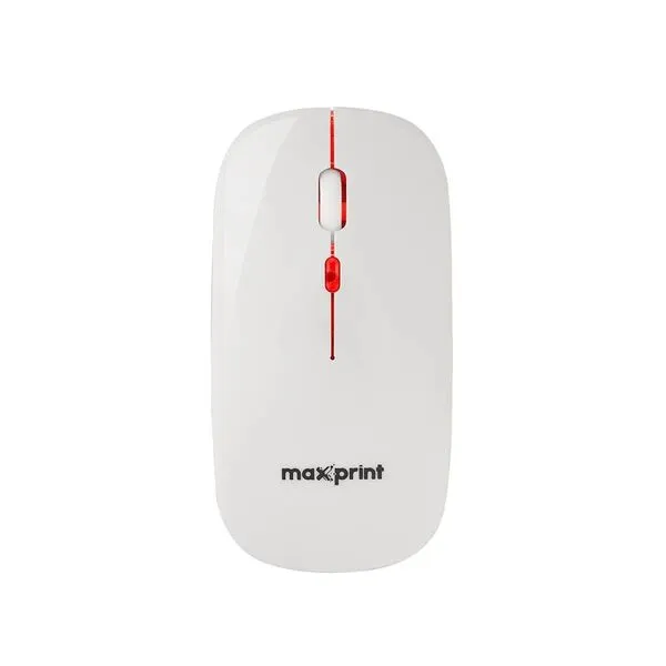 Mouse Maxprint sem Fio 2.4G Croma 1600DPI Branco
