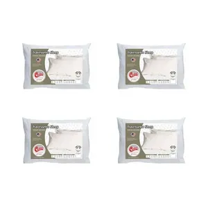 Kit 4 Travesseiros Sleep Flocos Anatômico Látex 45x65x16CM Antialérgico Branco Colchões Castor Kit 4 Travesseiros Sleep Flocos Anatômico Látex 45x65x16CM Branco Colchões Castor