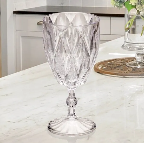 Taça Diamante Cristal 300ml de Plástico - Plastifesta
