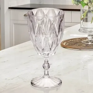 Taça Diamante Cristal 300ml de Plástico - Plastifesta