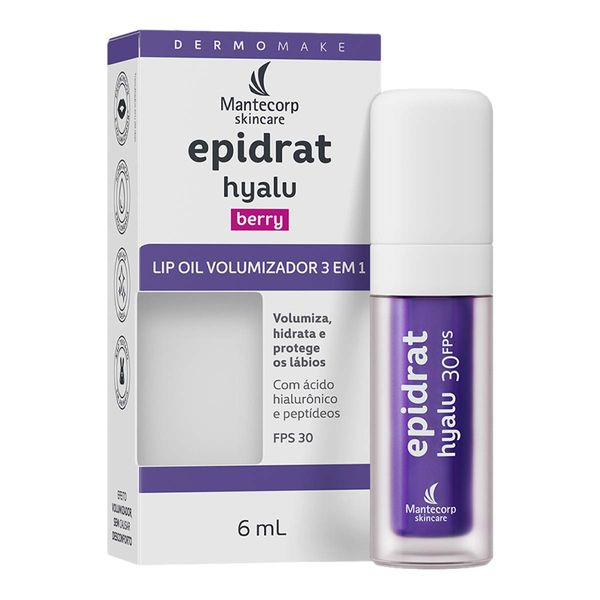 Volumizador Epidrat Hyalu Lip Oil FPS30 Berry 6ml