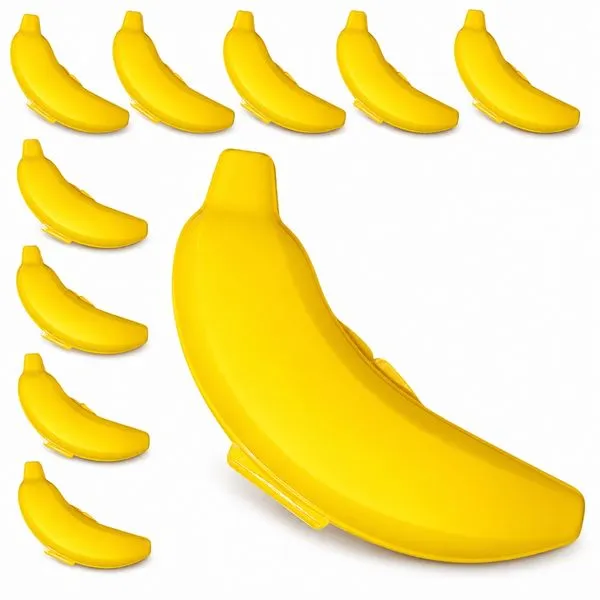 50 Porta Banana Pote Protetor Trabalho Escola Viagem Atacado