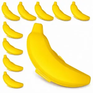 50 Porta Banana Pote Protetor Trabalho Escola Viagem Atacado