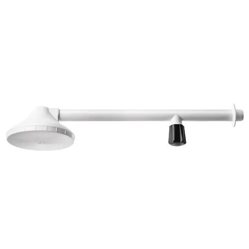 Chuveiro Plástico Com Braço Registro De 30cm 1/2" Branco 5” Pequeno Herc (MP)