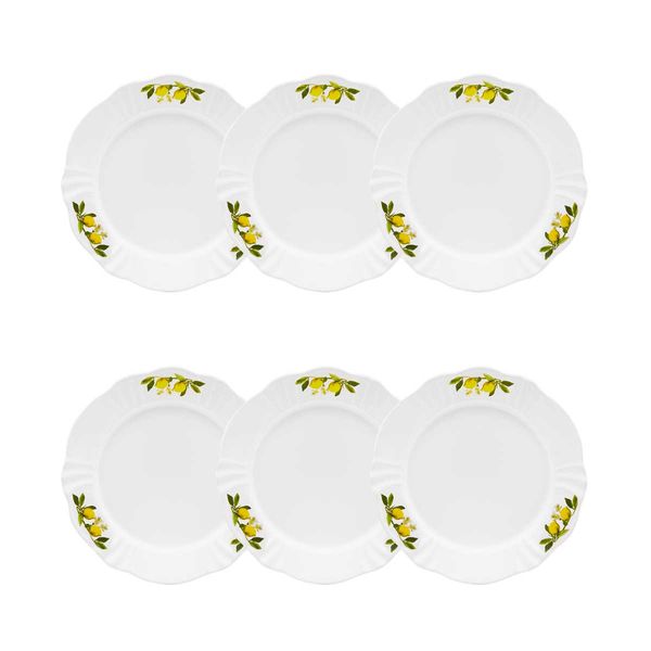 Jogo de 6 Pratos Sobremesa 23 Cm Soleil Limoni