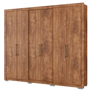 Guarda-roupa em MDP e MDF, 6 Portas e 3 Gavetas, Pés - Carraro Stima 1052 Native