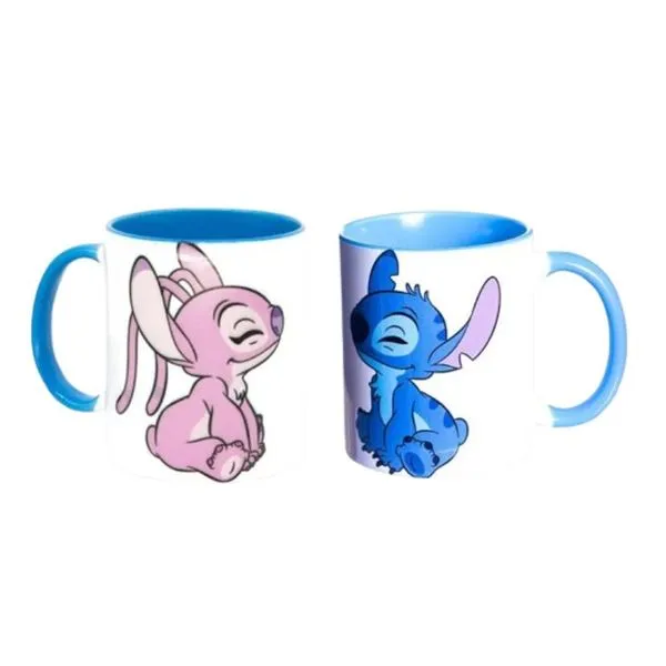 Kit 2 Canecas Pop Zonacriativa Stitch Minha Metade 350ml KIT 2CANEAS ZONACRIATIVA STITCH