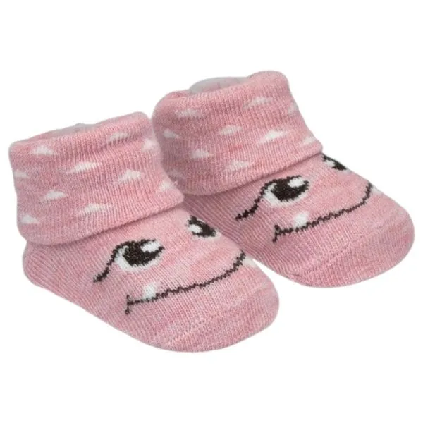 Kit Meia RN Pimpolho Monstrinha 2 Pares Rosa 99994 (MP)