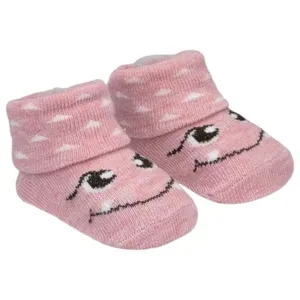 Kit Meia RN Pimpolho Monstrinha 2 Pares Rosa 99994 (MP)