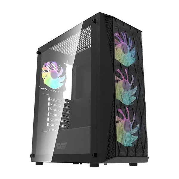 Gabinete Gamer Darkflash DK352 Plus M-ATX Lateral em Vidro Temperado DK352 Preto