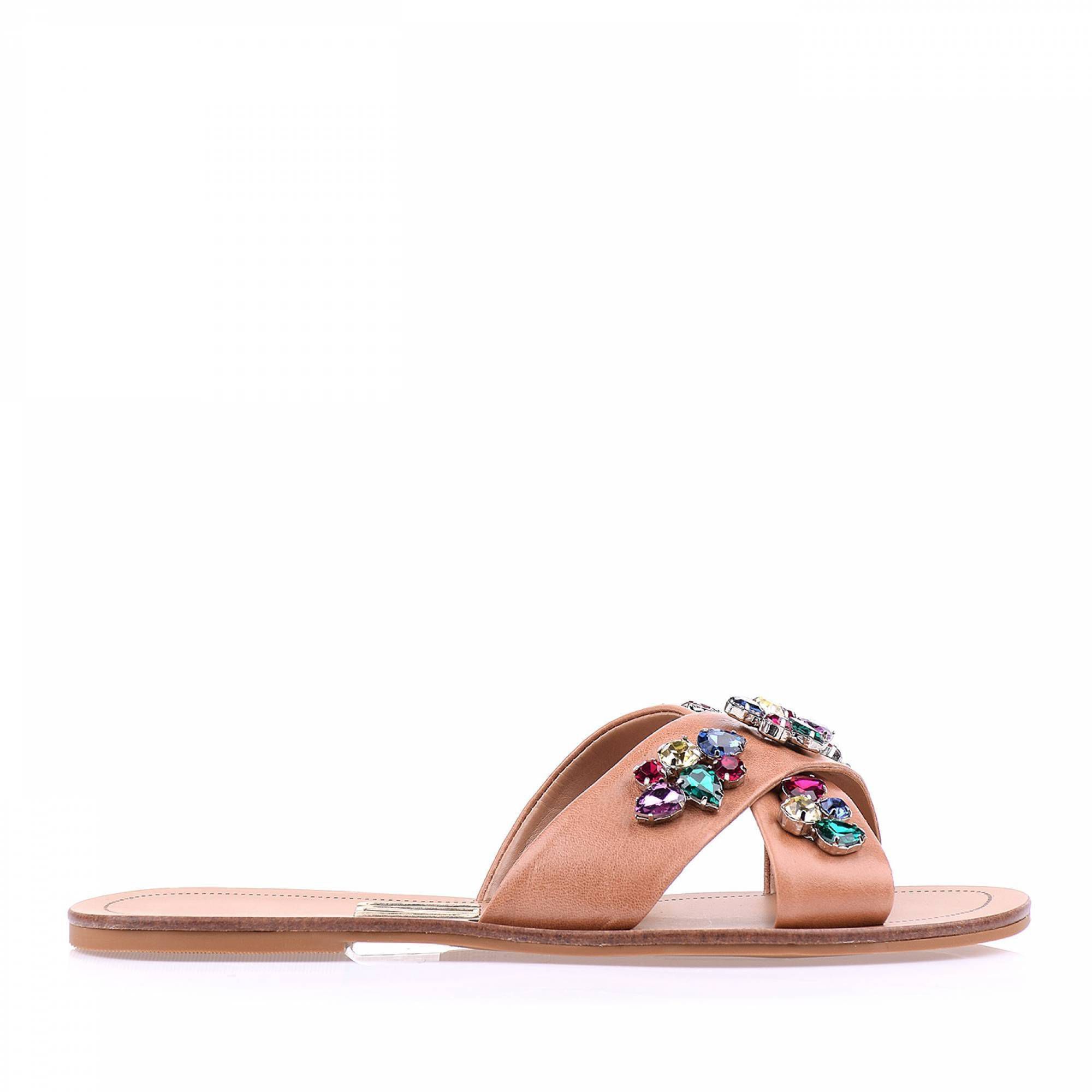 Flat Couro Tan