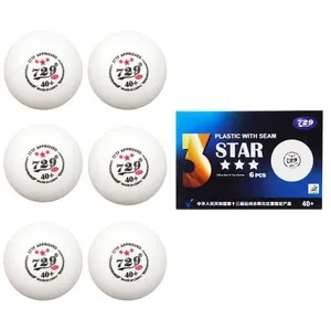 Kit 6 Bolas de Tênis de Mesa SU-PIN9 3 Estrelas 40MM Polipropileno Branco AB Mídia Kit 6 Bolas de Tênis de Mesa SU-PIN9 3 Estrelas Branco AB Mídia