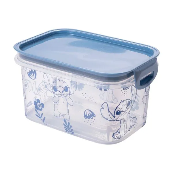 Pote Trava Mais Retangular Stitch Plástico 1,2L 17904 - Plasútil