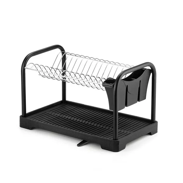 Escorredor de Louças Master Duplo com Bica 12 Pratos Black 1043 - Arthi