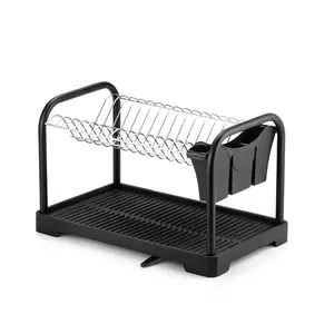Escorredor de Louças Master Duplo com Bica 12 Pratos Black 1043 - Arthi