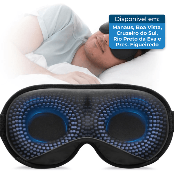 Máscara Sono Confortável 3D YFONG Preta A-BI