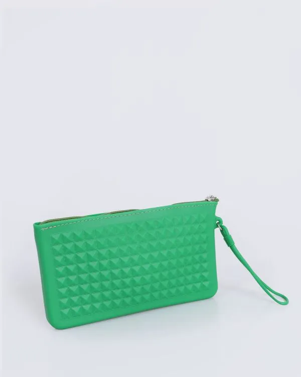 Carteira Mini Bag Sintética Texturizada Verde UN