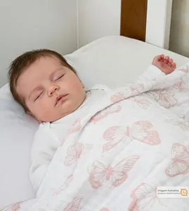 Manta Soft Estampada 100 x 80 cm Família Borboletas