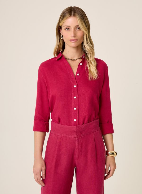 Camisa Relaxed Fit Linho Dudalina Feminina 42