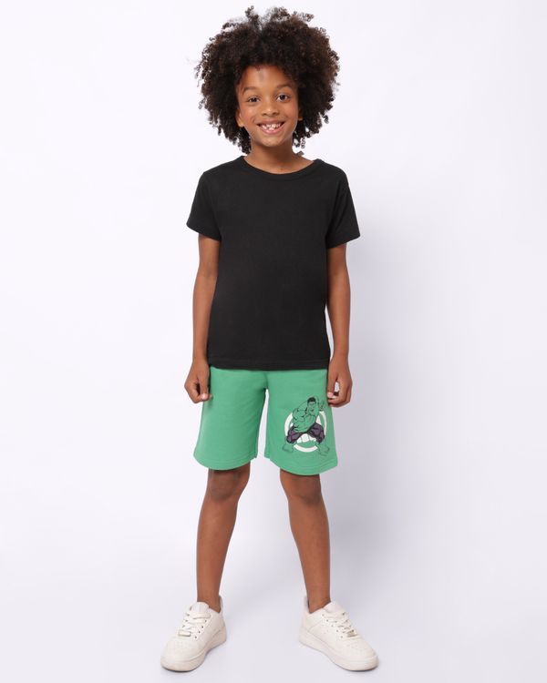 Bermuda Infantil Moletinho Marvel Hulk Verde 10