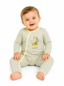Macacão Malha Suedine Infantil Para Bebê - AMARELO G