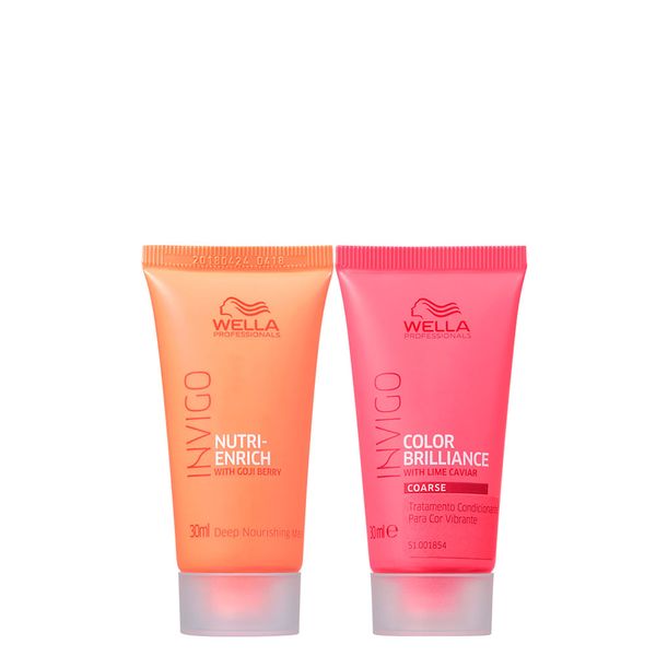 Kit Wella Professionals - Máscara Invigo Brilliance 30 ml + Máscara Invigo Nutri Enrich 30 ml