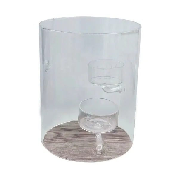 Candelabro Bela Casa Vidro 10x10x11cm LM3788BEL - honeyhome
