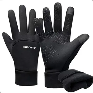 Luva para Ciclismo e Motociclismo Modelo 3 Gg Impermeável Térmica com Touch à Prova de Vento Preto Oem Luva para Ciclismo e Motociclismo Modelo 3 Gg Impermeável com Touch Preto Oem