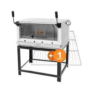 Kit Forno a Gás Industrial de Lastro Metalúrgica Venâncio Roma Inox FIRI90 com Grade Extra para Assados Kit Forno a Gás Industrial de Lastro Metalúrgica Venâncio Roma Inox FIRI90 com Grade Extra