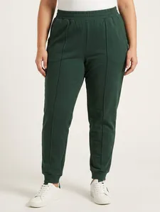 Calça Moletom Jogger Plus Size Feminina VERDE G3