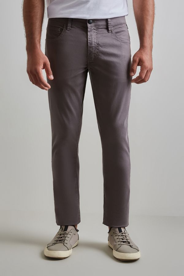 Calça Sarja 5 Pockets Elastano Color Fuligem - 46