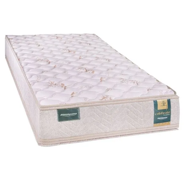 Colchão Solteiro Espuma D33 Minaspuma Celebrate II com Pillow 88x188x25cm