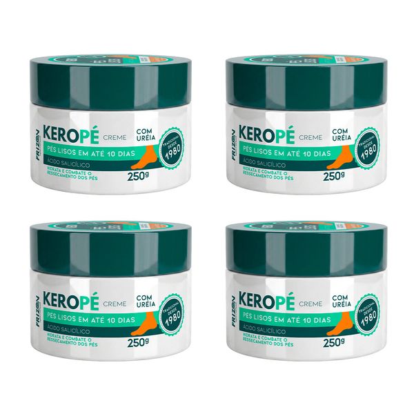 Kit Creme Desodorante Kero Pé Para Pés 250g - 4 Unidades
