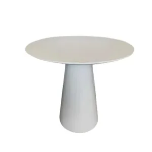 Mesa De Apoio Cone Laqueada - Tampo 60cm Altura 70cm Branco
