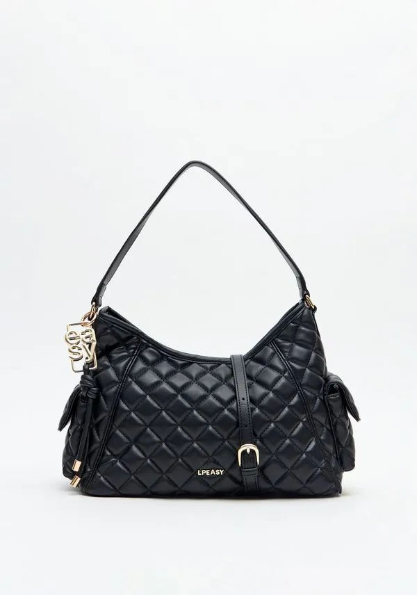 Bolsa Shoulder Matelassê Com Bag Charm Preto U