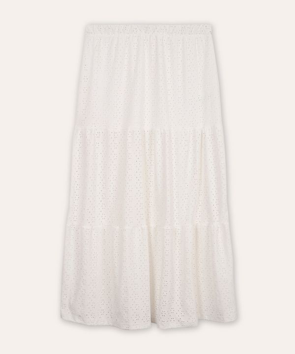 saia longa juvenil de laise floral off white 12