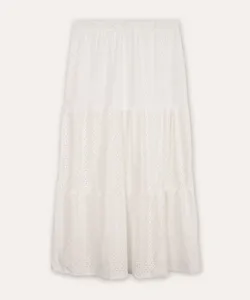 saia longa juvenil de laise floral off white 14