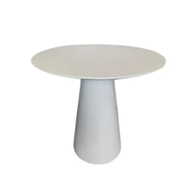 Mesa de Apoio Cone Laqueada Tampo 70cm 60cm Branco