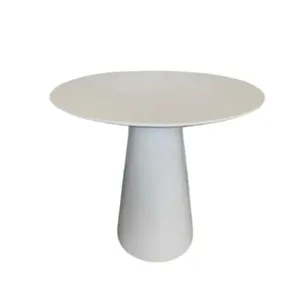 Mesa de Apoio Cone Laqueada Tampo 70cm 60cm Branco