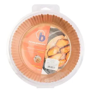 Kit 50 Formas Protetoras para Fritadeira Elétrica Tamanho P Redondo 20x4,2cm B0425 - bee