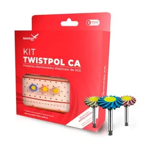 Kit Polidores Diamantados Cerâmica Twistpol CA American Burrs