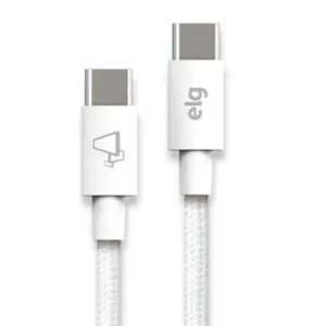Cabo ELG Tipo-C para Tipo-C 1 m Branco 3A - TC60 CABO ELG TIPO-C P/TIPO-C 1M BRANCO 3A -