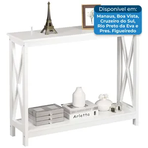 Mesa Lateral Super Deal MDF 80x30x99,8cm Branco A-BI