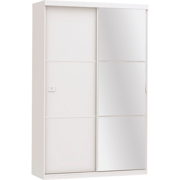Guarda-roupa, Madeira MDF, 2 Portas de Correr, 2 Gavetas, Kappesberg - CBS742 Branco