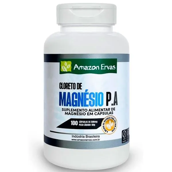Alimento Nutricional E Funcional Amazon Ervas Cloreto de Magnésio 100 Cápsula 350mg