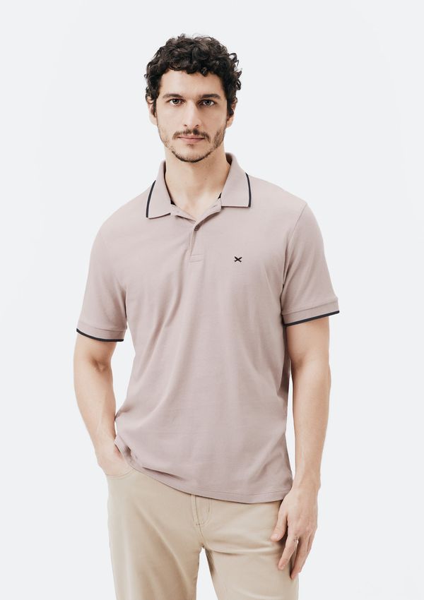 Camisa Polo Básica Masculina Super Cotton Com Bordado - Rosa P