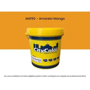 Tinta Acrílica Citycolor Econômica Fosco Amarelo Manga 3,6 Litros 064AM190 (MP)