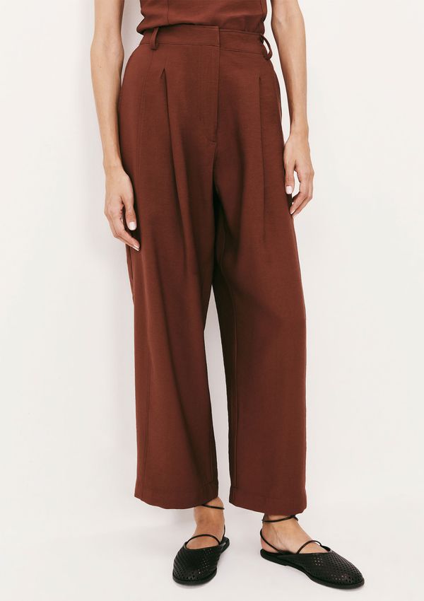 Calça Feminina Baggy Texturizada - Marrom 034