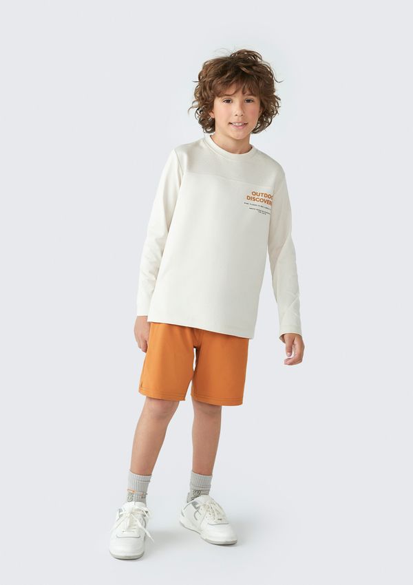 Bermuda Infantil Menino Em Tactel - Laranja 008