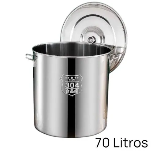 Panela para Sopa de Aço Inoxidável com Tampa Tao 70L T-BI